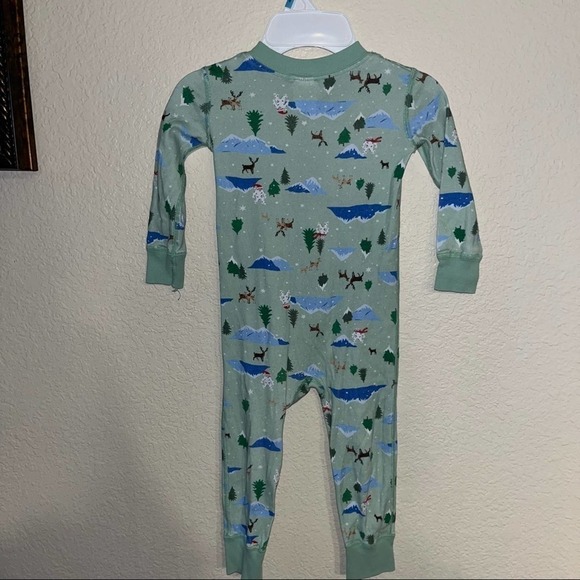 Hanna Andersson Winter Pattern Toddler Zip Sleeper In Organic Cotton Size 3 - Picture 6 of 7